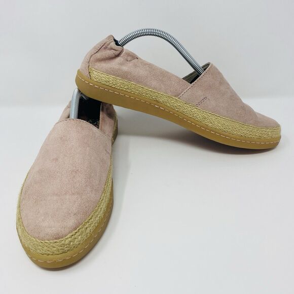 BORN 8.5 Pink Castries Suede Slip On Comfort Espadrilles Boho Chic Casual Loafer - Picture 10 of 16